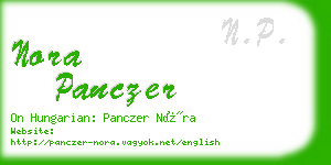 nora panczer business card